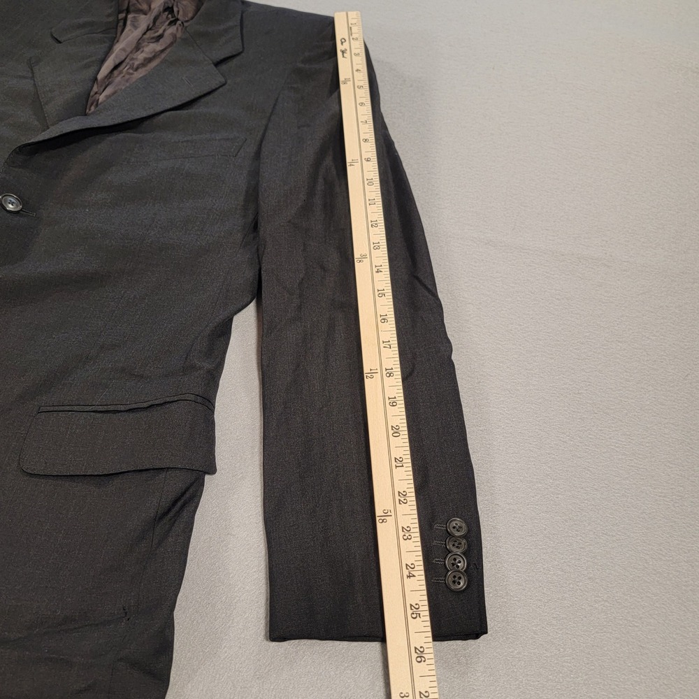 Ermenegildo Zegna Wool Blazer Charcoal Gray 3 Button Sport Coat Jacket Men's 42R - Picture 8 of 16